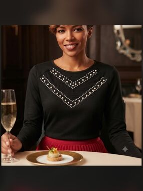 Fashion Collection Beaded Top, Size 14 — NOT A SKIRT